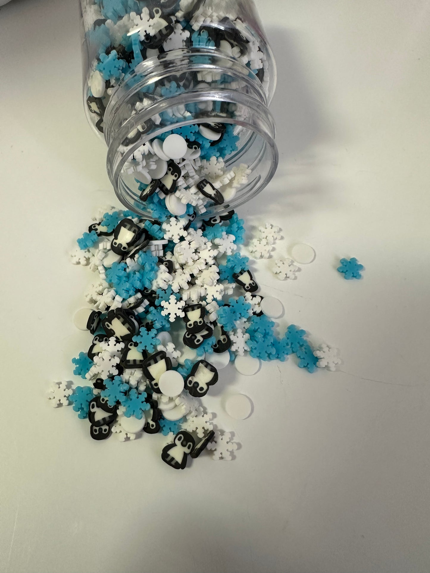 Penguin & Snowflake clay pieces