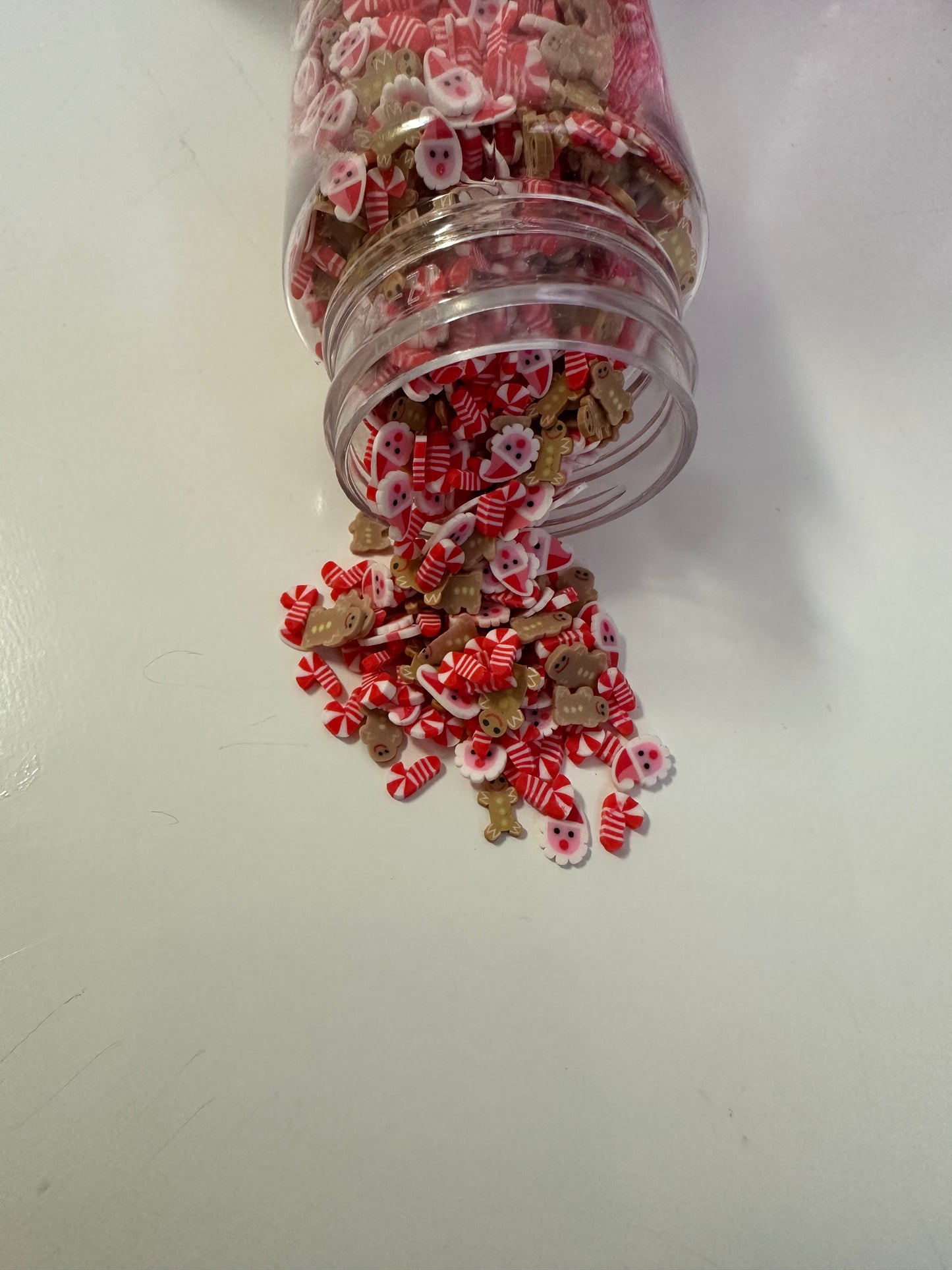 Gingerbread Men, Candy Cane & Santa clay pieces