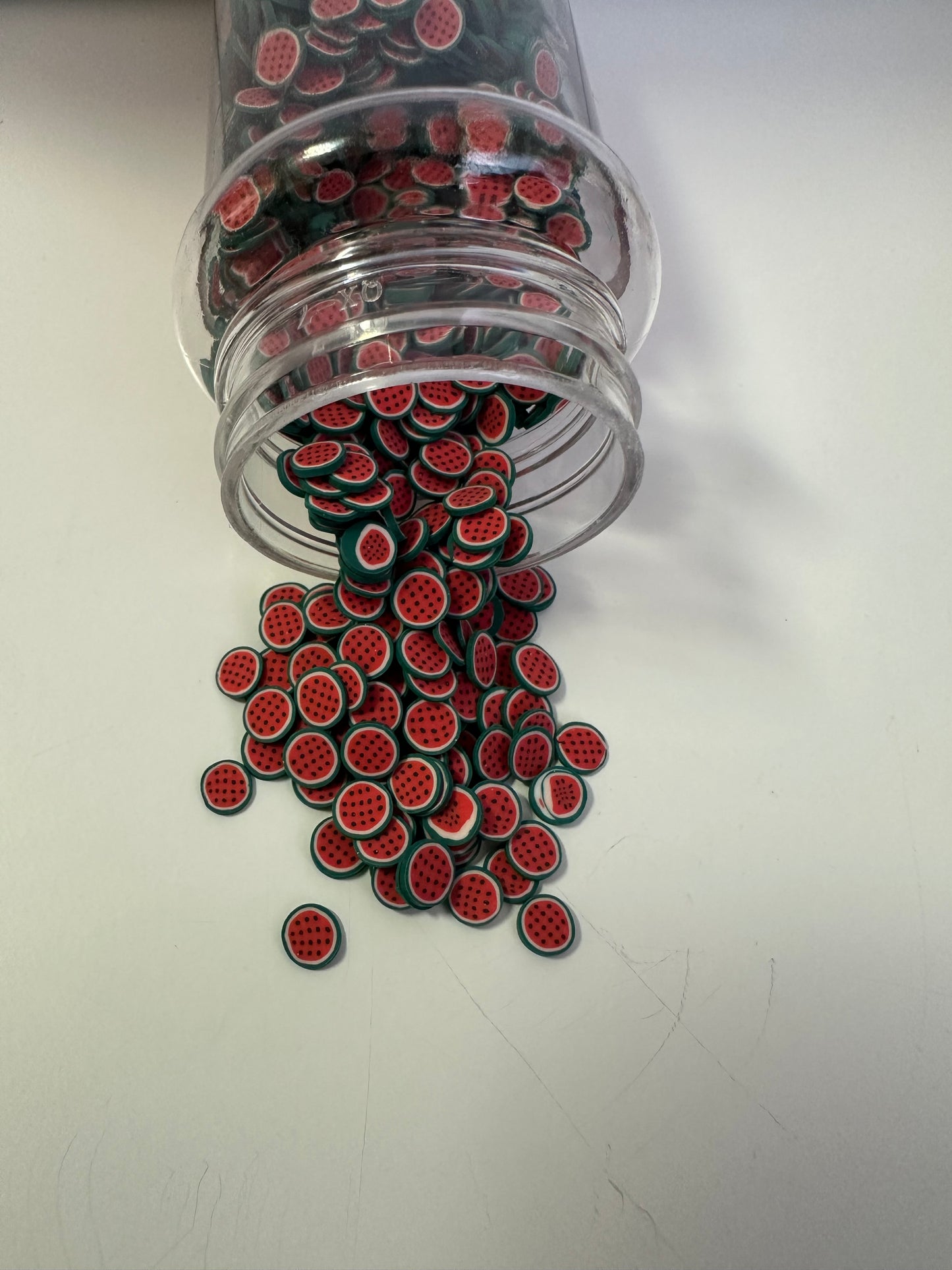 Watermelon clay pieces