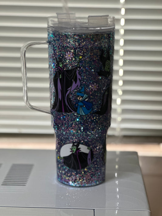 40oz snowglobe tumbler